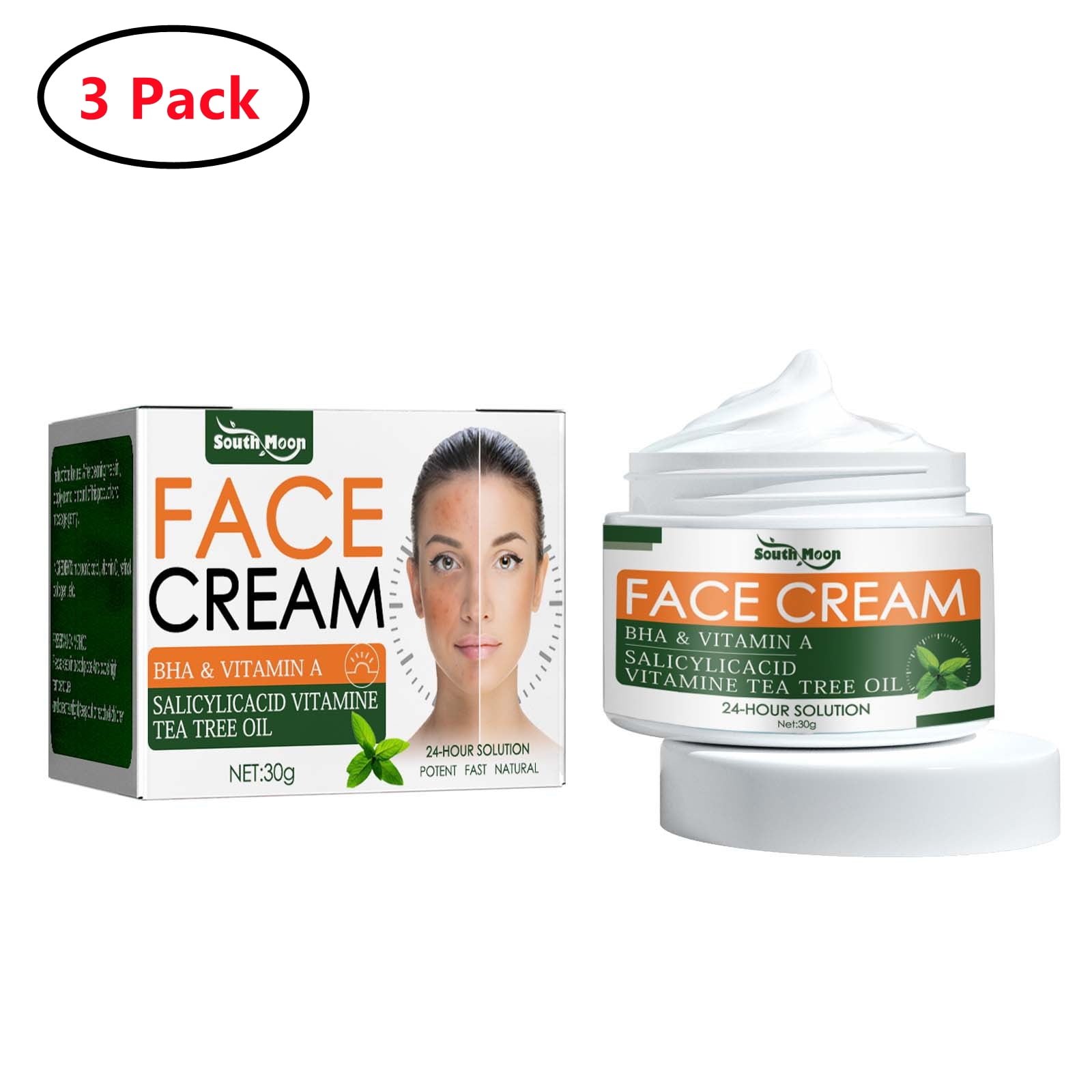 3 Pack Acne Treatment Face Cream Acne Spot Treatment for Face & Acne