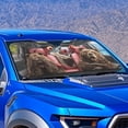 thumbnail image 4 of Xixirimido Windshield Sunshade for Car Foldable Front Window Cover Sun Shade Sun Visor Block UV Rays Universal Fit Automotive Accessories, Cute Cartoon Bears, 4 of 8