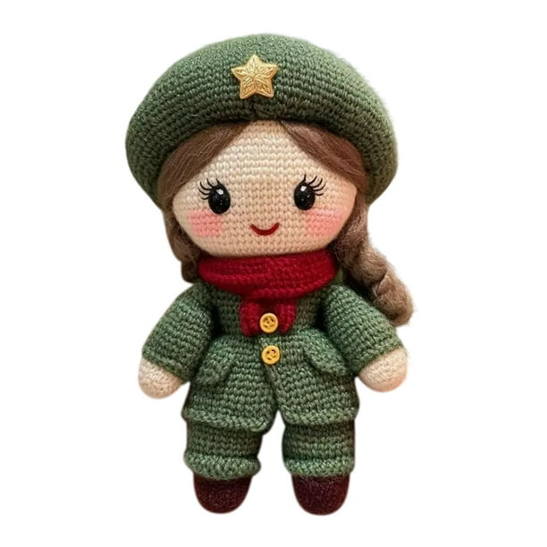 Muñeca soldado de punto Braveheart, muñeca de lana hecha a mano, para decoración del hogar, 30 cm de alto, tela suave, para sala de estar.,Wsvlmg