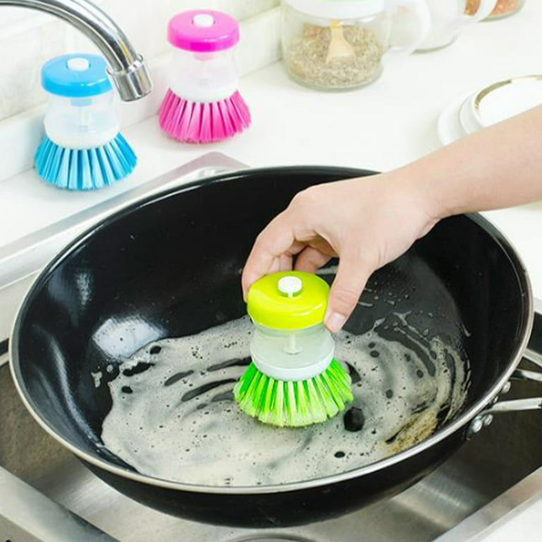 Reusable Handle with Mesh Dish Scrubber