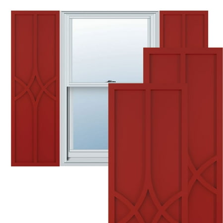 

Ekena Millwork 15 W x 57 H True Fit PVC Cedar Park Fixed Mount Shutters Fire Red (Per Pair - Hardware Not Included)