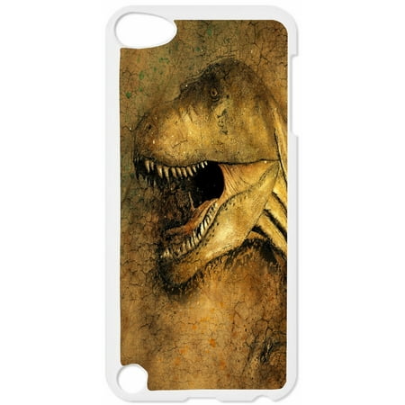 Dinosaur Hard White Plastic Case Compatible with the Apple iPod Touch 5th Generation - iTouch 5
