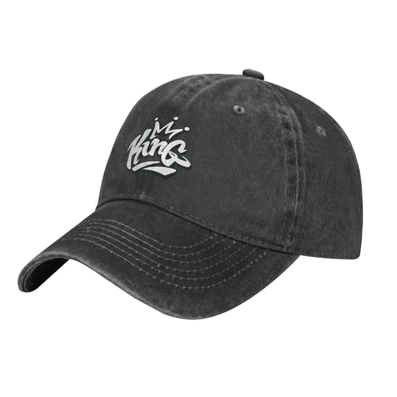 ZICANCN Mens Hats Unisex Baseball Caps-White King Hats for Men Baseball Cap Western Low Profile Hats Fashion