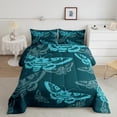 thumbnail image 1 of Erosebridal Boho Skull Bedding Full Comforter Set, Skeleton Moth Down Comforter, Red Gold, Reversible 3 Pieces, 1 of 8