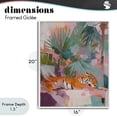 thumbnail image 4 of Stupell Industries Contemporary Resting Tiger Beneath Leaves White Framed Giclee Art, 16 x 20, by Svetlana Aleynikova, 4 of 8