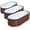 Brown, variant on SnugNiture Galvanized Raised Garden Bed Outdoor, 3Pcs 4x2x1ft Metal Planter Box, Brown