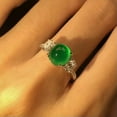 thumbnail image 5 of K-KED Green Jade Ring Natural Delicate Jewelry Vintage Adjustable Rings 925 Silver Women, 5 of 5