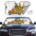 thumbnail image 2 of Kdxio Thanksgiving Truck Print Windshield Sun Shade,UV Rays and Sun Heat Protection,Sunshade for Car Windshield,Car Shade Front Windshield - Small, 2 of 6