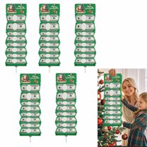 5pc Impetusbe Insipire Eachothered Christmas Cash Gift Envelope, 2025 Creative Christmas Cash Surprise Envelope, Xmas Money Card Holders, with 10 Slots, for Family & Friends Green