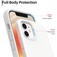 thumbnail image 4 of Shockproof Liquid Silicone Designed for iPhone 12 Case and iPhone 12 Pro Case Gel Rubber Full Body Protection Anti-Shock Cover Case Drop Protection 6.1inch-White, 4 of 11
