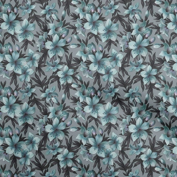 oneOone Velvet Teal Green Fabric Floral Fabric For Sewing Printed Craft Fabric By The Yard 58 Inch Wide