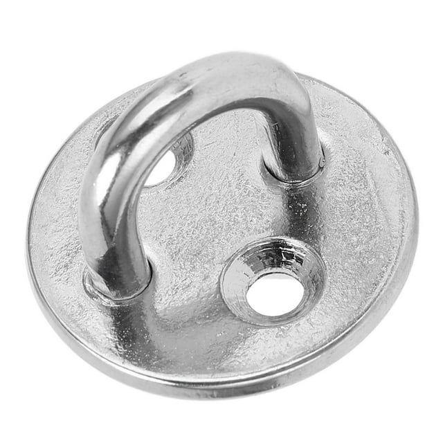 Plaque à Oeil, Acier Robuste Antirouille Crochet en U Rond en Acier Inoxydable pour Porte Bateau Hamac Maison 6 mm