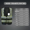thumbnail image 2 of AYKRM Black X Small High Vis Reflective Safety Vest for Women Men Security vest Pocket Zipper, 2 of 4