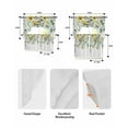 thumbnail image 6 of Flowers Eucalyptus Kitchen Curtains Swag Valance and Tier Curtains Set 36 Inch Length, Rustic Botanical Daisy Leaves Floral Rod Pocket Drape Panels Pair Swag Curtains for Bathroom/Cafe/Window, 6 of 6