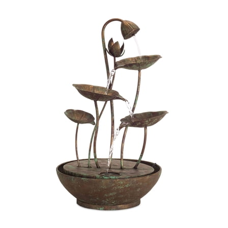 Home Decorative Lotus Leaf Fountain 19.5"H Iron