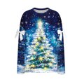 thumbnail image 6 of Women's Oversized Christmas Sweatshirts Graphic Funny Long Sleeve Crew Neck Pullover Xmas Tree Holiday Tops, 6 of 6