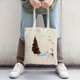 thumbnail image 2 of Festive Canvas Tote Bag with Christmas Tree Reindeer and Musical Notes - Perfect for Parties Travel and Shopping, 2 of 4