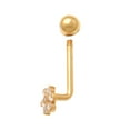 thumbnail image 3 of Anygolds 14K REAL Solid Gold Round CZ Flower Ball L Shaped Christina Vaginal Venus Genital 14 Gauge - MBJ4499-CZY Yellow Gold, 3 of 4