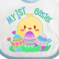 thumbnail image 4 of Inktastic My First Easter Cute Chick and Eggs Boys or Girls Baby Bib, 4 of 4