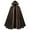 Coffee, variant on Men's Hooded Stylish Halloween Cape Open Front Coat
