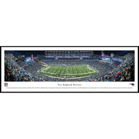 Arrowhead Stadium Framed New England Patriots - 50 Yard Line at Gillette Stadium - Blakeway Panoramas NFL Print with Standard Frame ()