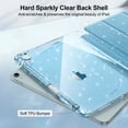 thumbnail image 3 of Fintie Slim Case for iPad Air 11-inch M4/M3/M2 (2026/2025/2024), iPad Air 5th/4th Generation (2022/2020) 10.9 Inch– Sparkly Glitter Cover with Clear Back Shell, Blue, 3 of 9