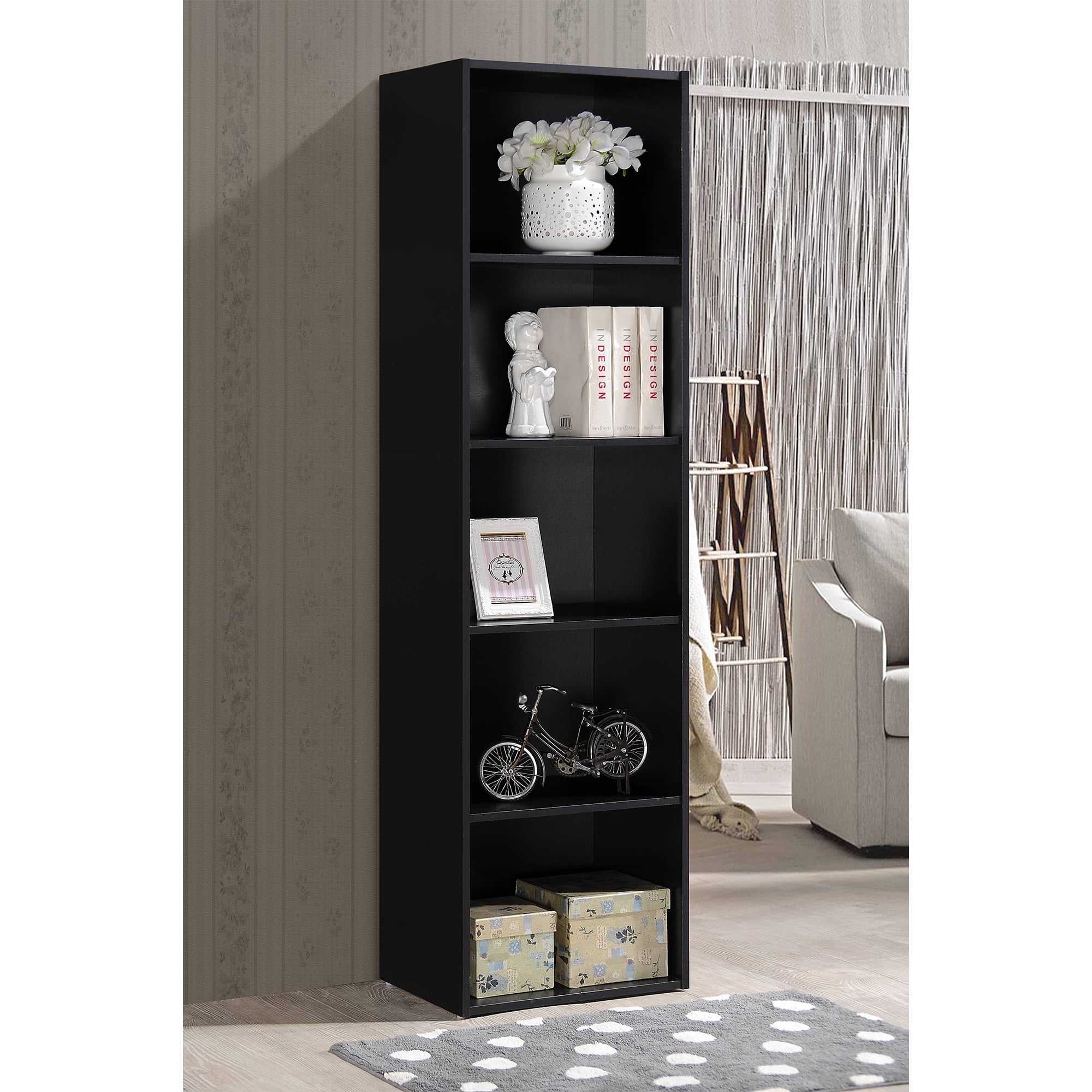 Indoor Modern Home Decorative Furniture 5-Shelf Bookcase