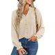 thumbnail image 4 of VISgogo - Blusa informal de manga larga con cuello en V para mujer, color sólido, para primavera y otoño VISgogo moda, 4 of 9