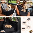 thumbnail image 3 of KSIIA Dog Car Seats for Small Dogs, Portable Pet Booster Car Seat with Safe Buckles,Pets up to 25lbs ,black, 3 of 10