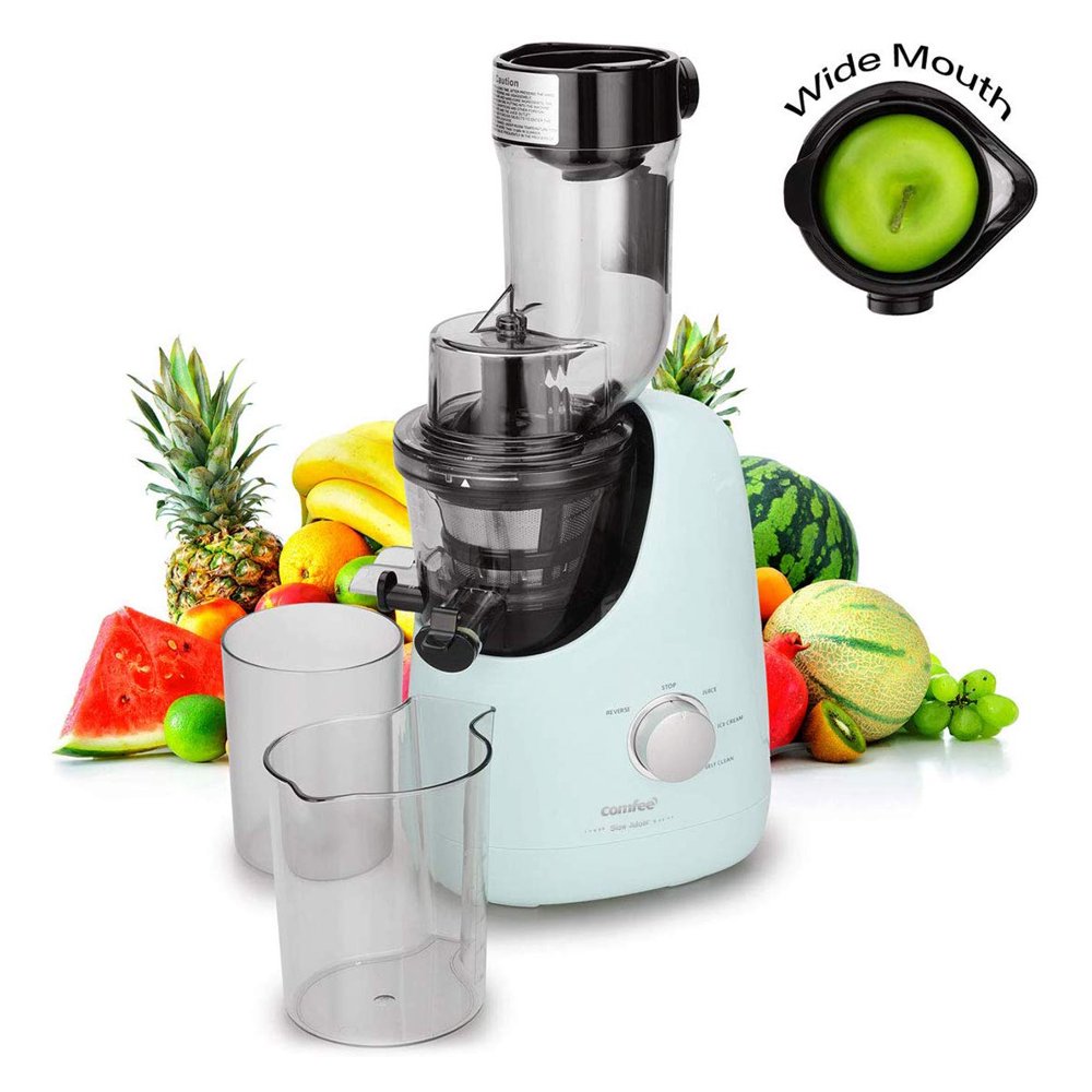 Comfee' BPA Free Masticating Juicer Extractor with Ice Cream Maker