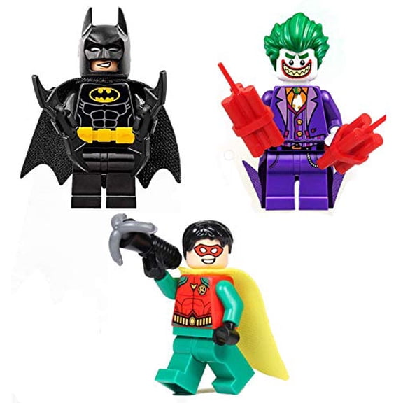 LEGO The Batman Movie Minifigure - Batman, Robin & Joker with Grin Combo (Limited Edition Foil Packs)…