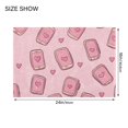 thumbnail image 4 of Yayeee Bath Rug for Bathroom Floor Non Slip Rectangle Fluffy Soft Absorbent Mat, 16"x24", Phones and Hearts, 4 of 7