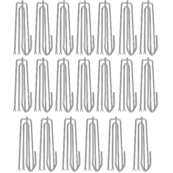 20Pcs Curtain Hook Stainless Steel Four Prongs Pleated Hook for Secure Hanging On Rail