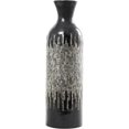 thumbnail image 4 of Deco 79 Capiz Shell Handmade Vase with Gray Ombre Design, 8" x 8" x 27", Black, 4 of 6