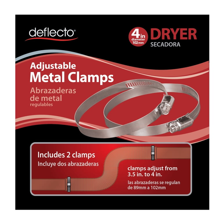 Deflecto 3 Inch Worm Drive Clamp (MC325) - Heavy Duty Metal Clamp For Ductwork, Bathroom Venting, HVAC
