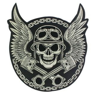 Punisher Skull Patch, Biker Skull Patches