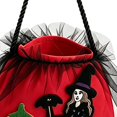thumbnail image 4 of Halloween Kids Trick Or Treat Candy Bag, Witch Pumpkin Embroidery Non‑Woven Handbag With Handle, Reusable Goodie Gift Pouch For Halloween Party, Red, 4 of 9