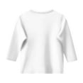 thumbnail image 4 of Duqingm Long Sleeve Tshirt Girls Long Sleeve Shirts Soft Crewneck Long-Sleeve T-Shirts Basic Tees Tops for Girls White,6-7 Years, 4 of 4