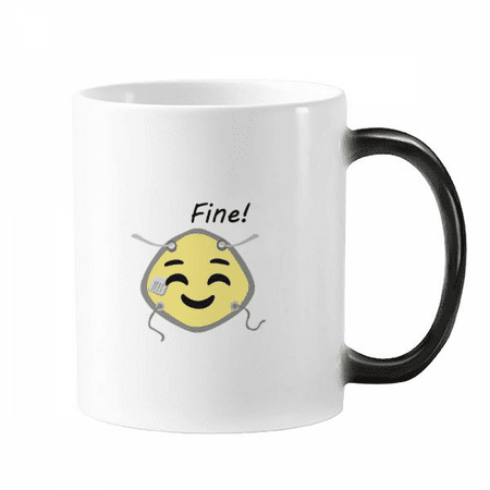 

Good Mood Face Expression Fain Mug Changing Color Cup Morphing Heat Sensitive 12oz