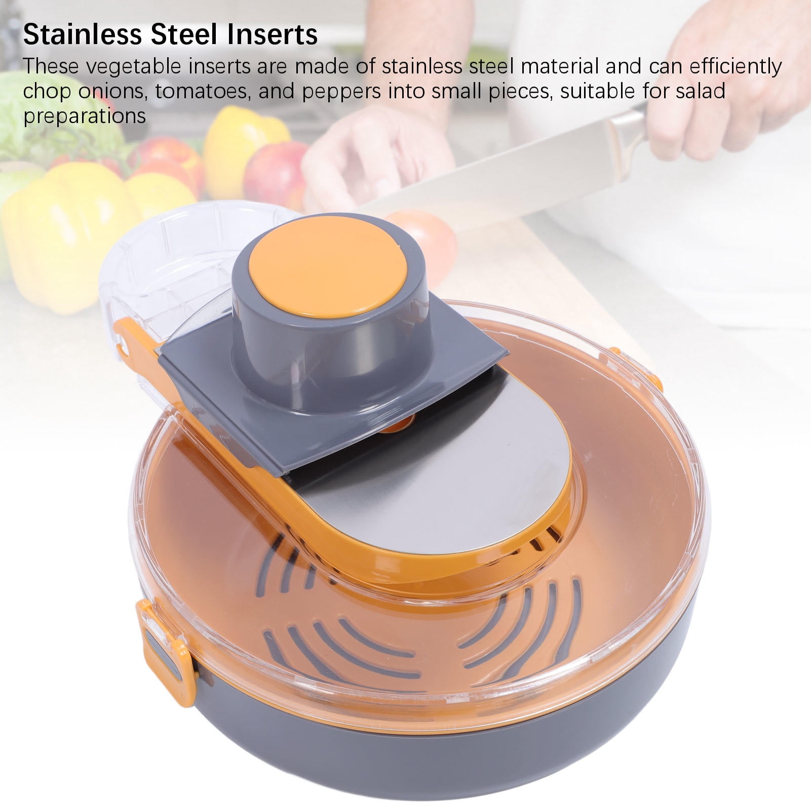 BIMZUC Versatile Vegetable Processor Set with Stainless Steel Inserts, Drain & Egg Separator – Multi‑Function Food Chopper, Slicer, Grater & Dicer