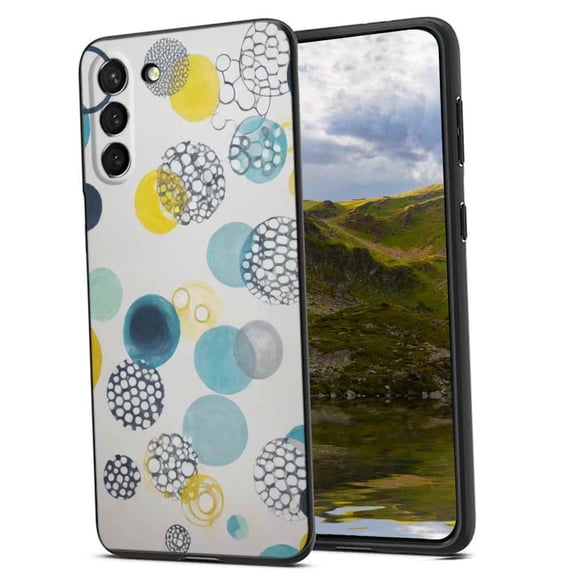 Compatible with Samsung Galaxy S23+ Plus Phone Case, Geometric-Circles-143 Case Men Women, Flexible Silicone Shockproof Case for Samsung Galaxy S23+ Plus