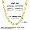 thumbnail image 6 of ChainsProMax Solid 925 Sterling Silver Figaro Chain Men Women Necklace, 3mm/5mm, 14"-28", Jewelry Gifts for Men/Women, 6 of 9