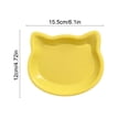 thumbnail image 3 of Virelaxpo Molded Cat Face Shaped Pet Food Dish 6.1 x 4.7 Inch Wide Shallow Rim Non Skid Base for Kibble Wet Food, 3 of 6