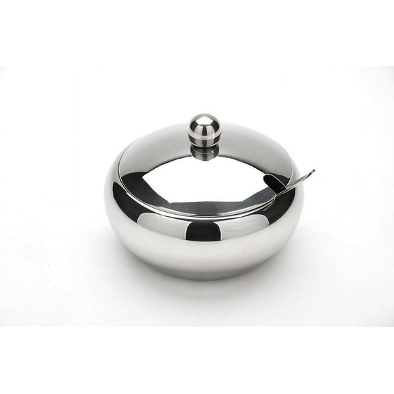 Mayer & Boch Stainless Steel Sugar Bowl With Lid and Spoon