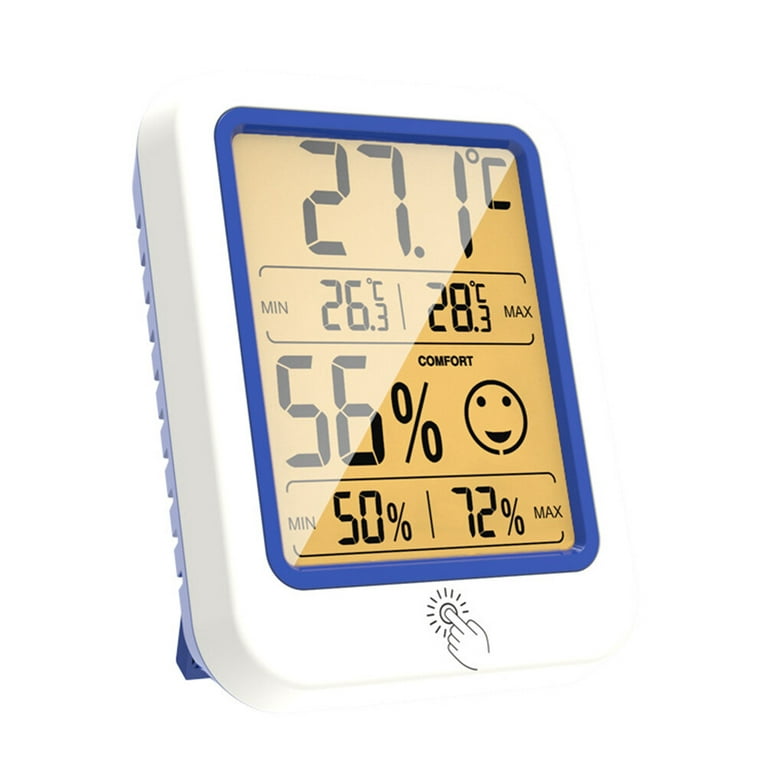 Elbourn 1Pack Mini Digital Electronic Temperature Humidity Meters Gauge Indoor  Thermometer Hygrometer LCD Display Fahrenheit (℉) 