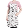 thumbnail image 5 of White Cow Milk Cow Pattern Apron-Garden Aprons for Women with Pockets-Cotton Linen Waterproof Kitchen Cooking Gardening Aprons Adjustable for Kitchen,Cooking,BBQ and Salon 33x27 Inch, 5 of 7