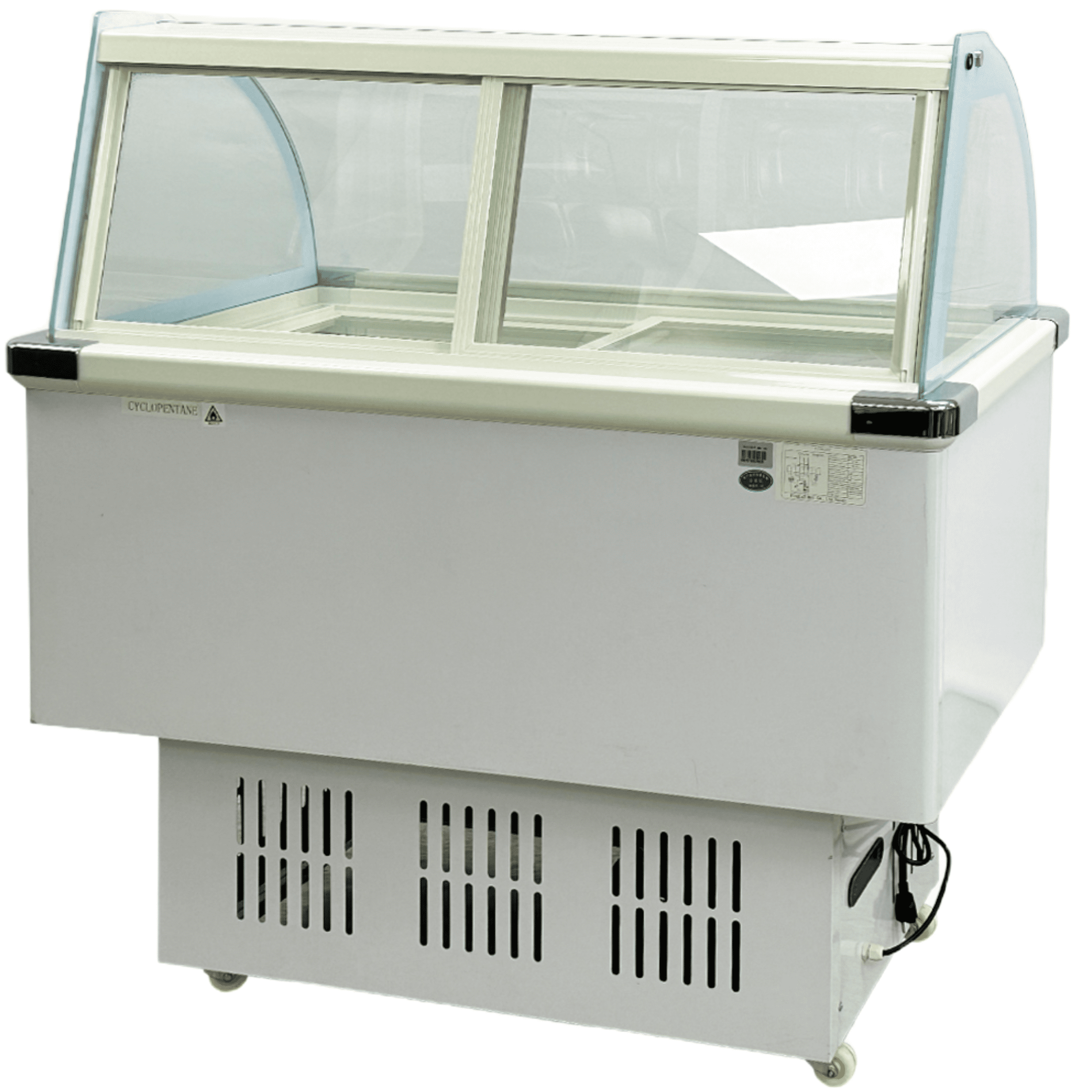 47 in. Commercial Ice Cream Chest Refrigerator Display Case 12 Pan Gelato Display Dipping Cabinet Commercial Freezer