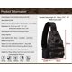 thumbnail image 5 of Bolso de hombro - Mochila bandolera militar con puerto de carga USB y portabotellas para trekking, acampada, senderismo, viajes, camuflaje, 5 of 5