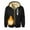Black, variant on Lenago Men Fleece-Lined Zip Up Hoodie, Thick Hooded Jacket Winter Warm Athletic Sweatshirt Solid Color Lamb Wool Hooded Hood Pullover Zipper Cardigan Long Sleeves Zipper Pocket Hooded Coat