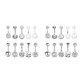 thumbnail image 1 of Guardoinrt 10PCS Lot Labret Tongue Barbells Jewelry Eyebrow Mix Silver 2Set, 1 of 6